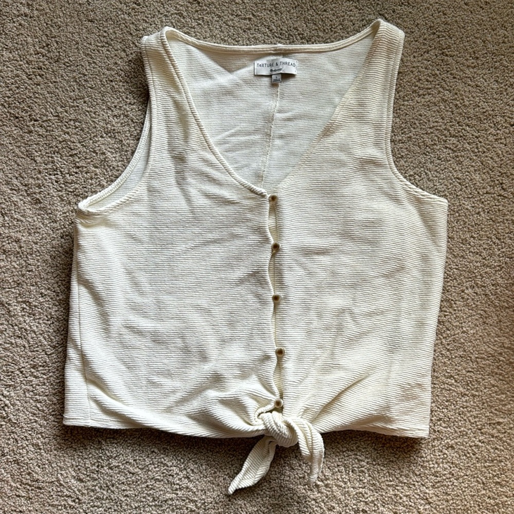 madewell button-front cropped tank